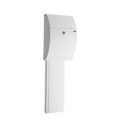 Postkasse SORT - Ekstra rum til aviser : ALLUX 7000